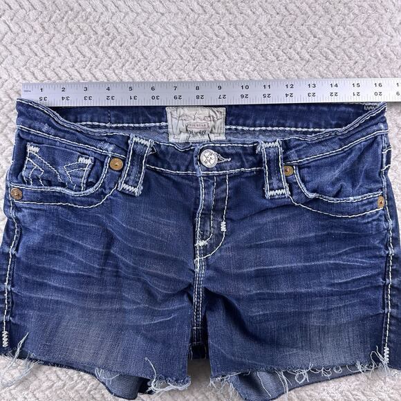 Big Star Jean shorts Cutoff Womens short-short Distressed Nina Denim Size 32 Y2K - Picture 3 of 15